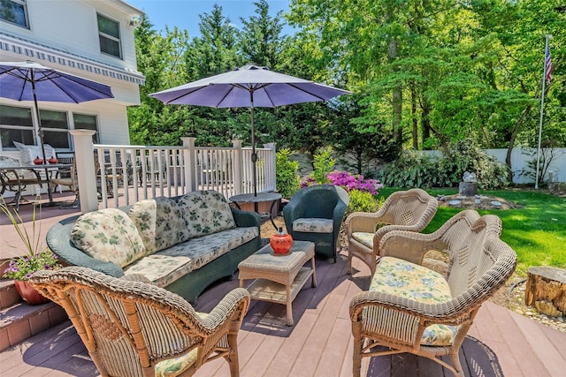 4 Pak Ct, East Setauket, NY 11733 - deck featuring an outdoor living space