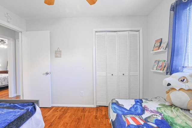 8 Country Ln, Warwick, NY 10990 - bedroom with wood finished floors, a closet, ceiling fan, and baseboards