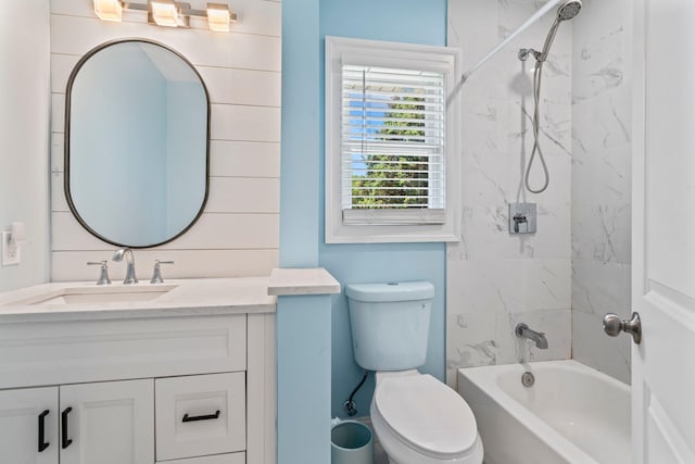 170 Lenox St, Port Jefferson Station, NY 11776 - bathroom with toilet, vanity, and shower / tub combination
