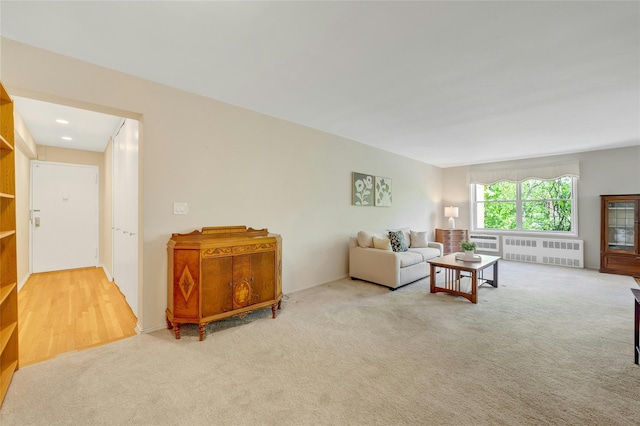 177 E Hartsdale Ave Unit 5L, Hartsdale, NY 10530 - living area featuring carpet flooring and radiator heating unit