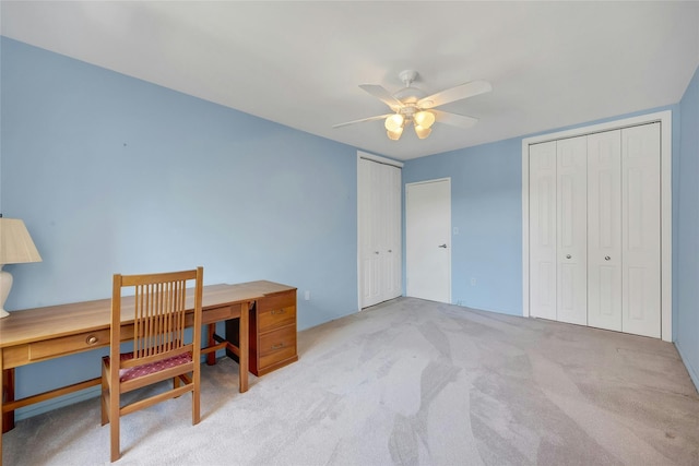 177 E Hartsdale Ave Unit 5L, Hartsdale, NY 10530 - office space featuring ceiling fan and carpet flooring