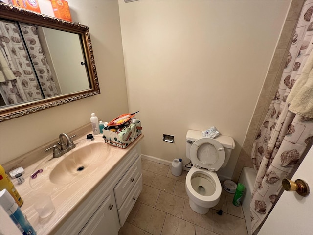 750 Lido Blvd Unit 71A, Lido Beach, NY 11561 - full bathroom featuring vanity, toilet, tile patterned flooring, shower / tub combo, and baseboards