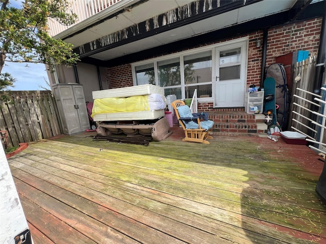 750 Lido Blvd Unit 71A, Lido Beach, NY 11561 - wooden deck with entry steps