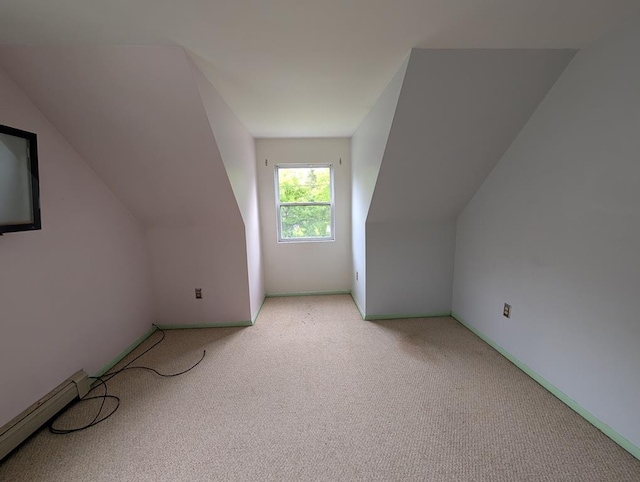 119 Mailler Ave, Cornwall, NY 12518 - bonus room featuring a baseboard heating unit, carpet, and vaulted ceiling