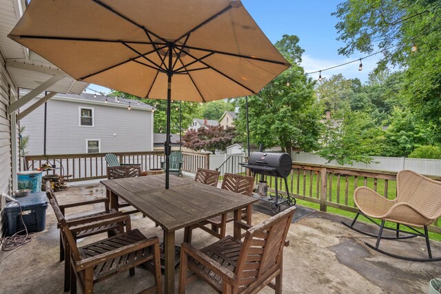 63 Liberty St, Beacon, NY 12508 - fenced backyard with outdoor dining space and area for grilling