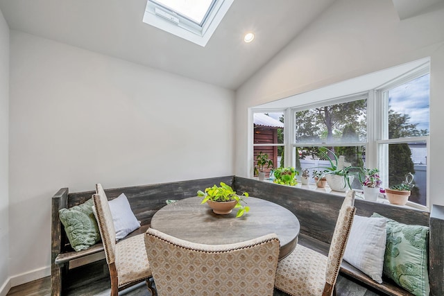 29 Montauk St, Selden, NY 11784 - sunroom featuring a skylight and vaulted ceiling