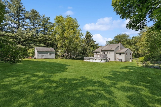 312 Diddell Rd, Poughkeepsie, NY 12603 - view of green lawn with a deck