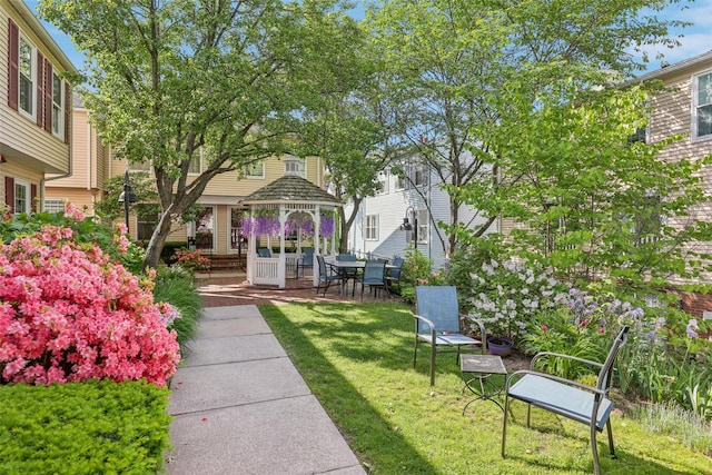 7 Washington Mews Unit 7, Port Chester, NY 10573 - view of property's community with a gazebo, a yard, and a patio area