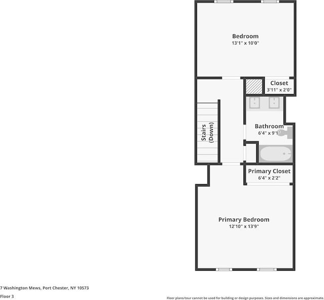 7 Washington Mews Unit 7, Port Chester, NY 10573 - view of room layout