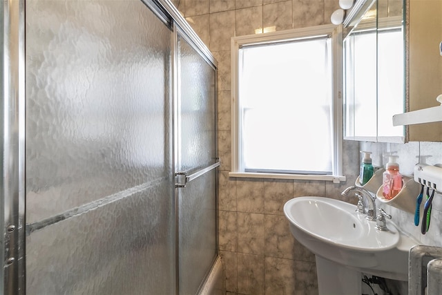 4 Oakley Pl, Mount Vernon, NY 10550 - full bathroom featuring an enclosed shower and tile walls