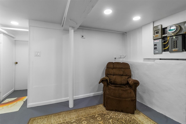 4 Oakley Pl, Mount Vernon, NY 10550 - sitting room featuring recessed lighting, electric panel, and baseboards