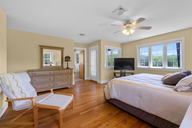 138 Jansen, Holmes, NY 12531 - bedroom featuring multiple windows, light wood-style floors, and a ceiling fan