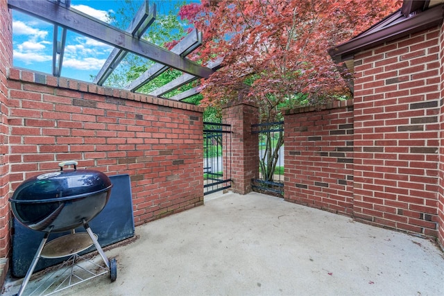 291 Starling Ct, Manhasset, NY 11030 - view of patio with area for grilling and a gate