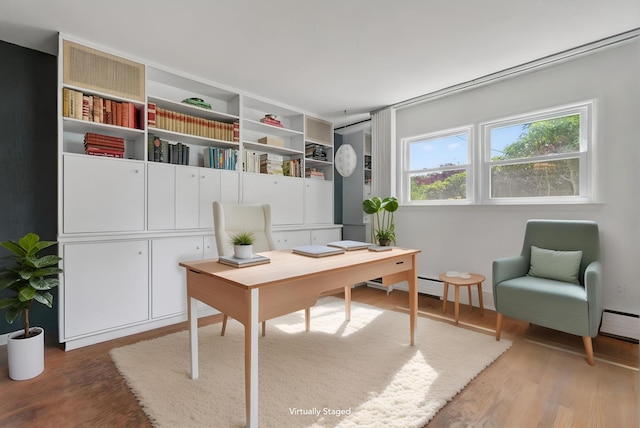 35 Old Farms Rd, Poughkeepsie, NY 12603 - office with wood finished floors and a baseboard radiator