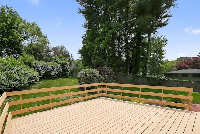 35 Old Farms Rd, Poughkeepsie, NY 12603 - wooden terrace featuring a fenced backyard