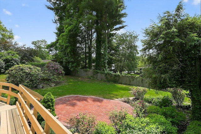 35 Old Farms Rd, Poughkeepsie, NY 12603 - fenced backyard featuring a patio