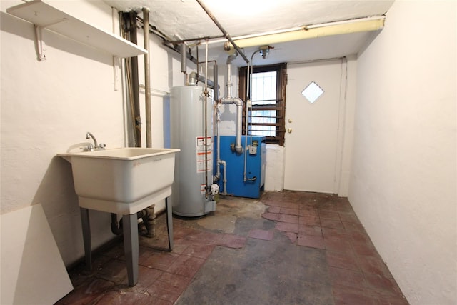 61-16 84th St, Middle Village, NY 11379 - utility room with water heater and a heating unit