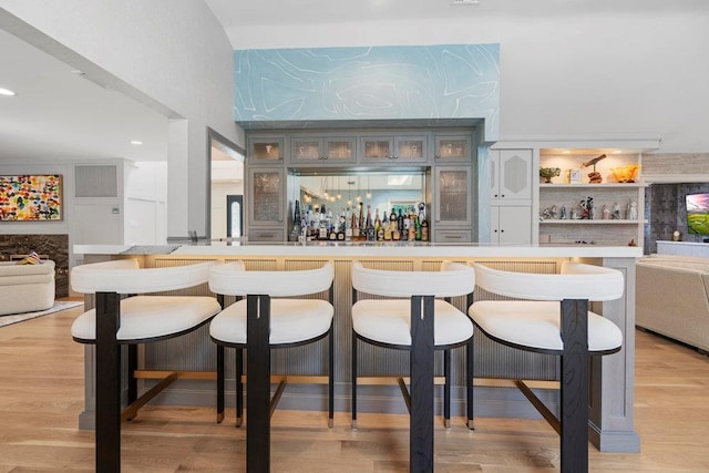 2 Field Ln, Roslyn Heights, NY 11577 - indoor bar with light wood finished floors