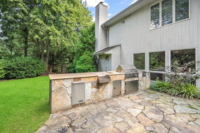 2 Field Ln, Roslyn Heights, NY 11577 - view of patio with a sink