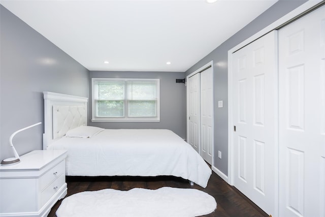 11 Myrtle Ln, Levittown, NY 11756 - bedroom with two closets and recessed lighting