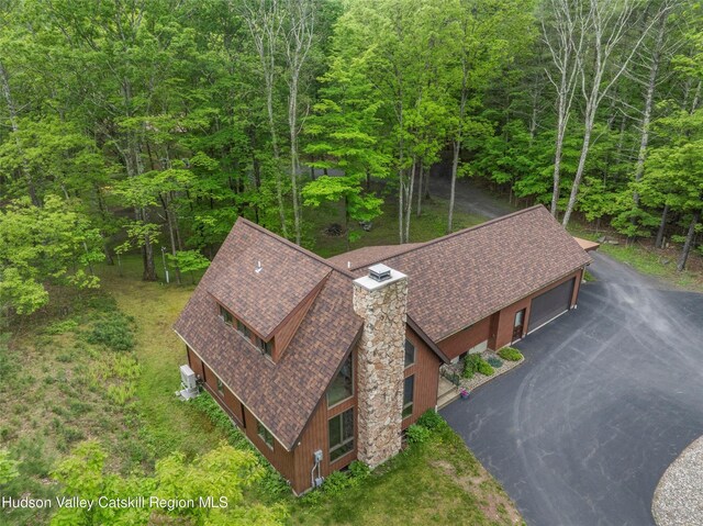 48 Deer Park Rd, Cairo, NY 12473 - aerial view of property and surrounding area with a heavily wooded area
