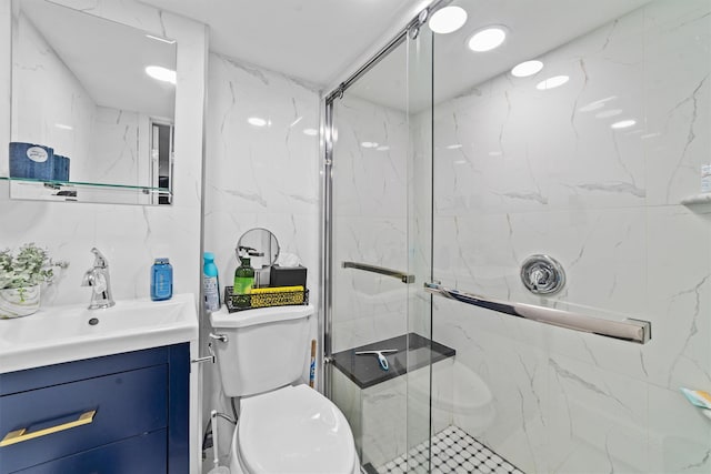 3632 Willett Ave, Bronx, NY 10467 - full bath with vanity, a marble finish shower, and toilet