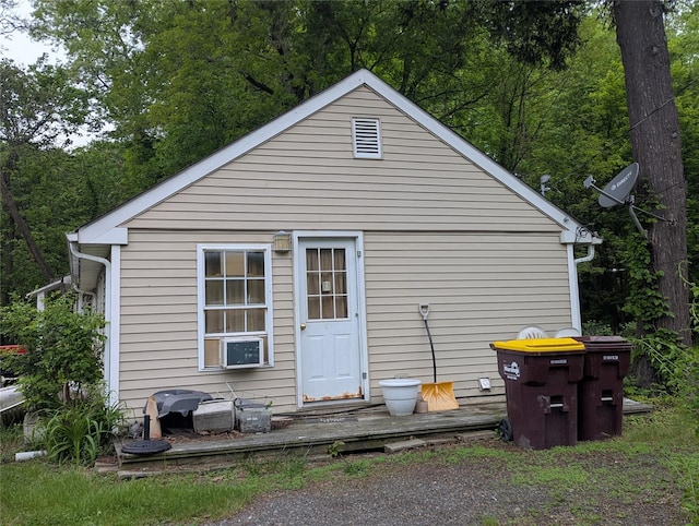 13 Maple Dr, Pine Bush, NY 12721 - rear view of house with cooling unit