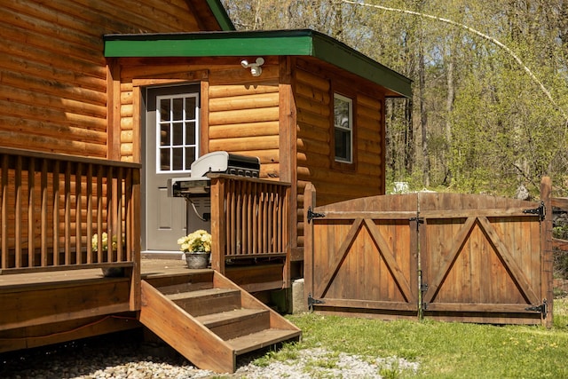 235 Terwilliger Rd, Livingston Manor, NY 12758 - view of outdoor structure featuring a gate
