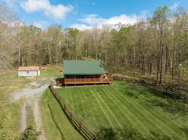 235 Terwilliger Rd, Livingston Manor, NY 12758 - view from above of property with a heavily wooded area