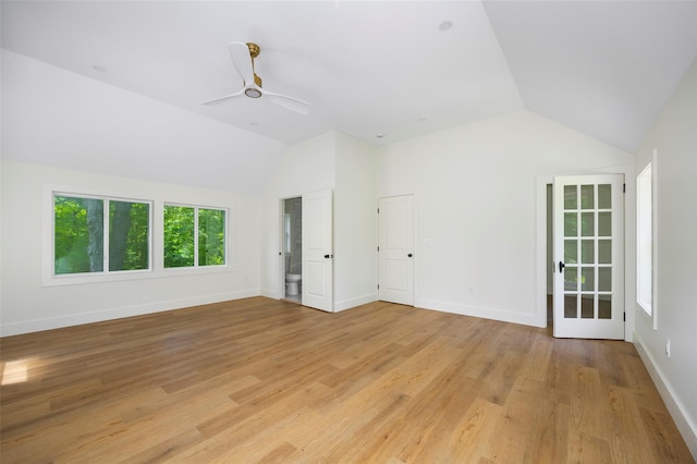 300 Seminary Hill Rd, Carmel, NY 10512 - unfurnished room featuring vaulted ceiling, light wood finished floors, baseboards, and ceiling fan