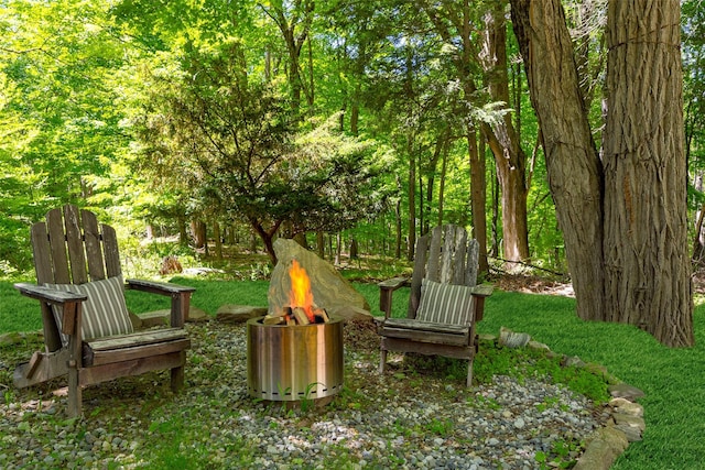 300 Seminary Hill Rd, Carmel, NY 10512 - view of yard featuring a fire pit