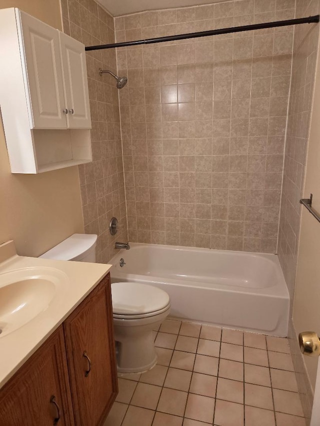 8 Cedar Ct Unit 8, Selden, NY 11784 - full bath with vanity, tile patterned flooring, toilet, and shower / washtub combination