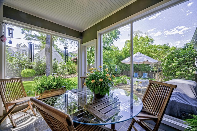 28 Valley Rd, Manhasset, NY 11030 - sunroom / solarium featuring outdoor dining space and plenty of natural light