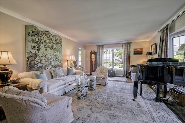 28 Valley Rd, Manhasset, NY 11030 - living room with ornamental molding and plenty of natural light