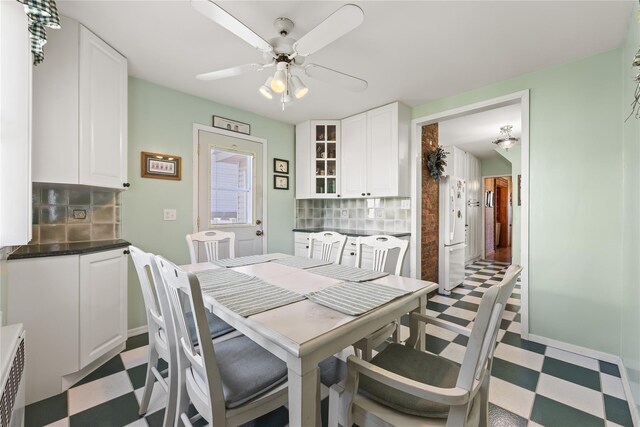 45-31 169th St, Flushing, NY 11358 - dining area with light flooring and ceiling fan