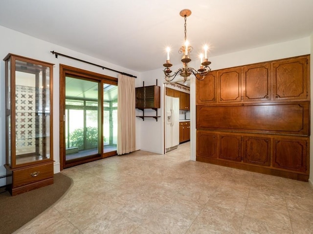 3 Brookland Farms Rd, Poughkeepsie, NY 12601 - spare room featuring a chandelier and a baseboard radiator