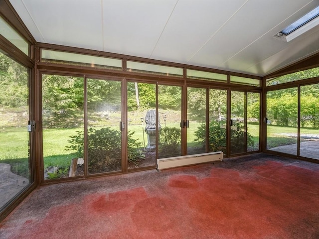 3 Brookland Farms Rd, Poughkeepsie, NY 12601 - unfurnished sunroom with a baseboard heating unit and carpet