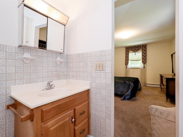 3 Brookland Farms Rd, Poughkeepsie, NY 12601 - bathroom with vanity and baseboard heating
