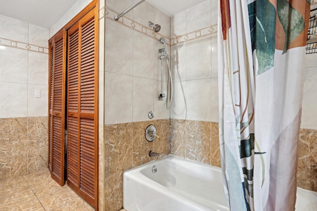 99-31 66th Ave Unit 5A, Rego Park, NY 11374 - full bath featuring shower / bath combo and tile walls