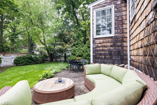 43 W 4th St, Locust Valley, NY 11560 - view of patio / terrace with an outdoor living space and outdoor dining space