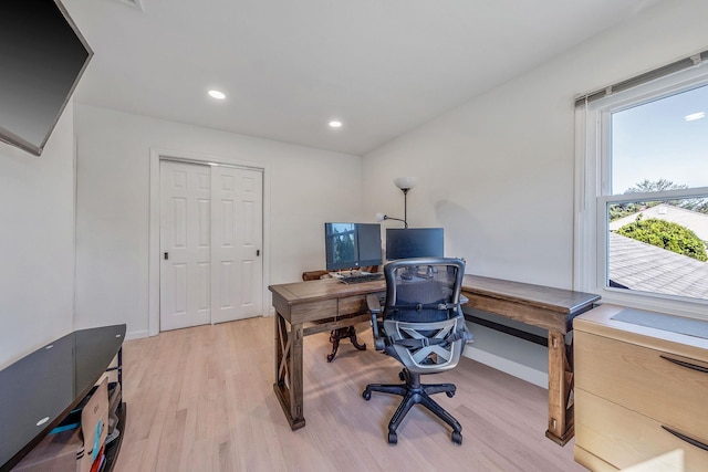 20 Vineyard Way, Mount Sinai, NY 11766 - office featuring light wood-style flooring, baseboards, and recessed lighting