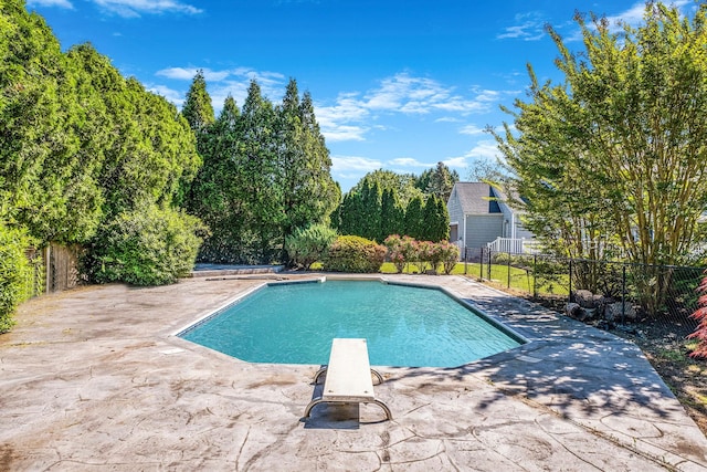 20 Vineyard Way, Mount Sinai, NY 11766 - view of pool with a diving board and a patio area