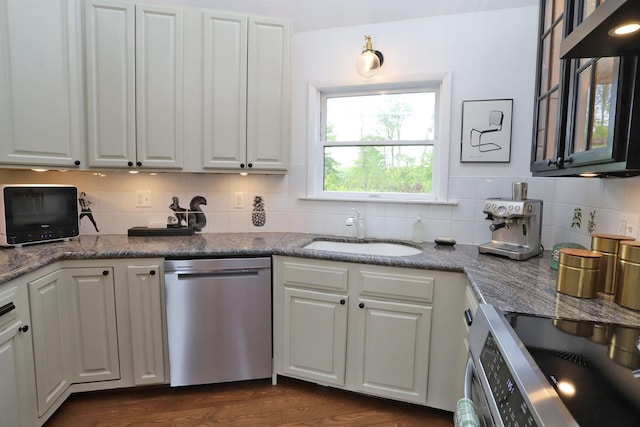 605 Dutch Hill Rd, Call Listing Agent, NY 12776 - kitchen with appliances with stainless steel finishes, a sink, and white cabinetry