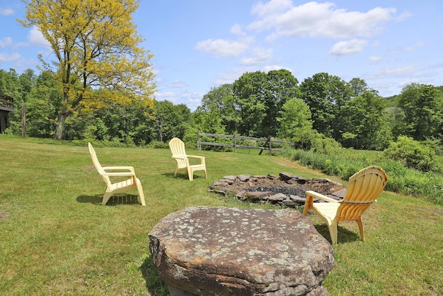 605 Dutch Hill Rd, Call Listing Agent, NY 12776 - view of grassy yard featuring a fire pit