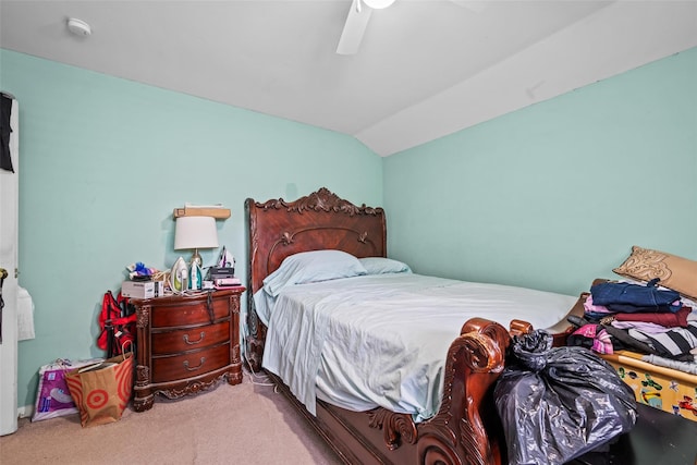 37 Prospect St, Garnerville, NY 10923 - carpeted bedroom with vaulted ceiling and ceiling fan