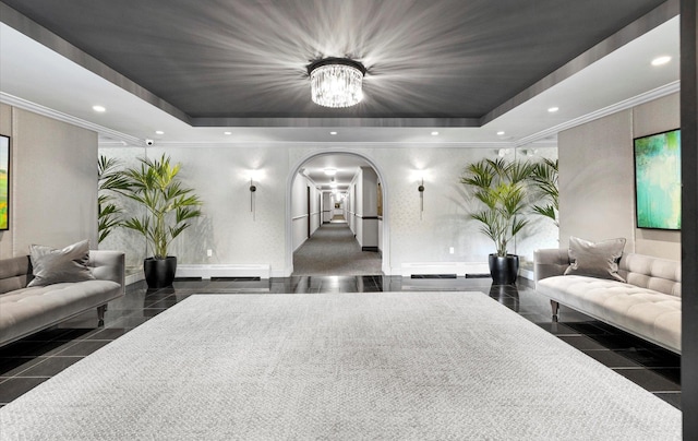 42-30 Douglaston Pkwy Unit 7H, Douglaston, NY 11363 - common area with recessed lighting and crown molding