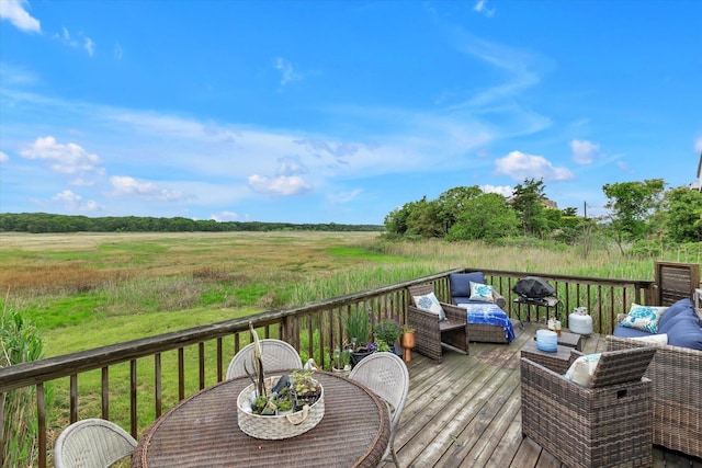 3 Makamah Beach Rd, Northport, NY 11768 - deck featuring outdoor lounge area and a rural view