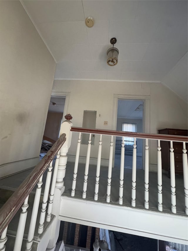 25 E Broome St, Port Jervis, NY 12771 - stairway with lofted ceiling