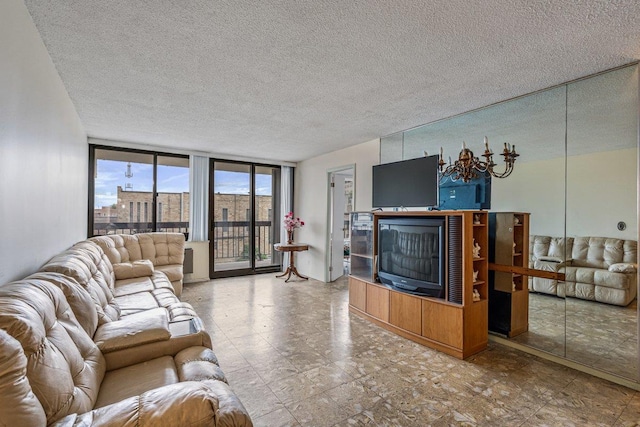 152-18 Union Tpke Unit 4G, Flushing, NY 11367 - living area with floor to ceiling windows and a textured ceiling