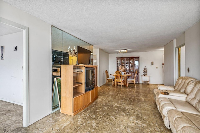 152-18 Union Tpke Unit 4G, Flushing, NY 11367 - living area featuring a textured ceiling